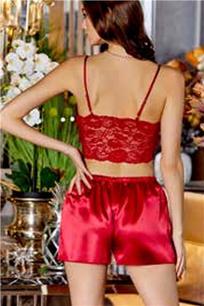 Saten Büstiyerli 4lü Set