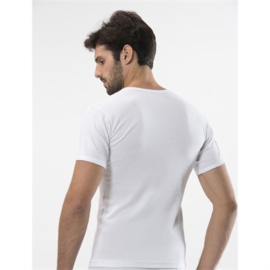 Türen 102 Ribana O Yaka Erkek Fanila  İkili Paket-BEYAZ