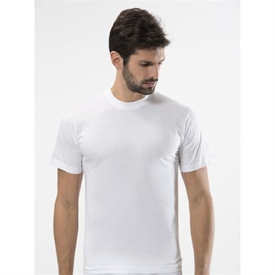 Türen 103 O Yaka (Kapalı) Yaka Erkek Fanila İkili Paket-BEYAZ