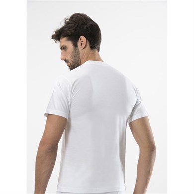 Türen 103 O Yaka (Kapalı) Yaka Erkek Fanila İkili Paket-BEYAZ