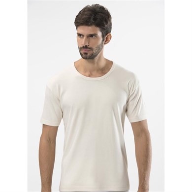 Türen 106 İnterlok O Yaka Erkek Fanila-KREM