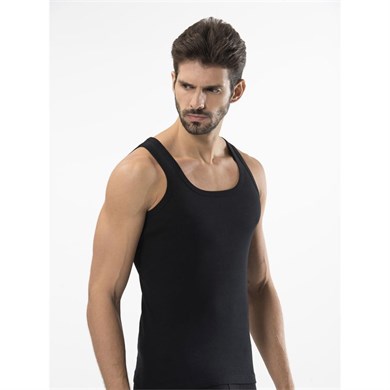 Türen 109 Ribana Erkek Atlet  İkili Paket-SIYAH
