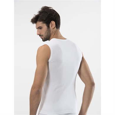 Türen 134 Spor O Yaka Erkek Atlet  İkili Paket-BEYAZ