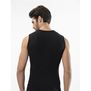 Türen 134 Spor O Yaka Erkek Atlet  İkili Paket-SIYAH