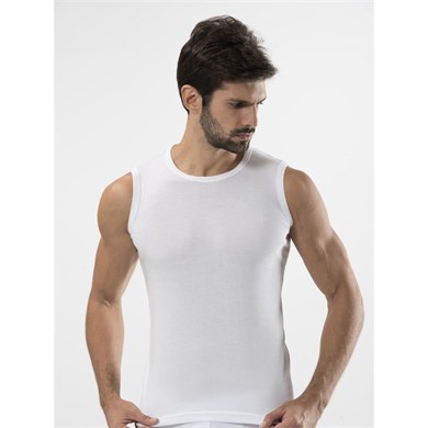Türen 134 Spor O Yaka Erkek Atlet  İkili Paket-BEYAZ