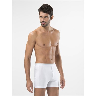 Türen 135 Likralı Düğmeli Boxer  İkili Paket-BEYAZ