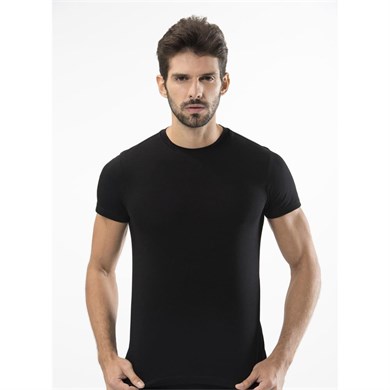 Türen 164 Likralı Erkek T-Shirt-SIYAH