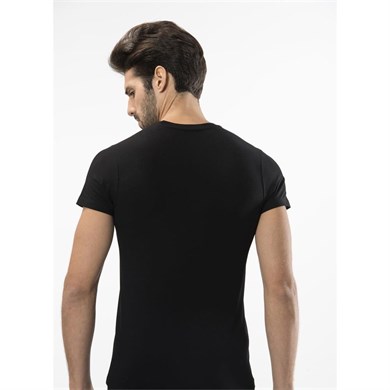 Türen 164 Likralı Erkek T-Shirt-SIYAH