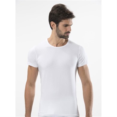 Türen 169 Likralı Erkek T-Shirt-BEYAZ