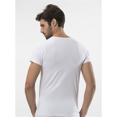 Türen 169 Likralı Erkek T-Shirt-BEYAZ
