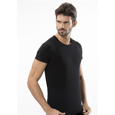 Türen 169 Likralı Erkek T-Shirt-SIYAH