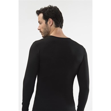 Türen 192 Erkek Termal Bisiklet Yaka Erkek Uzun Kol - Siyah