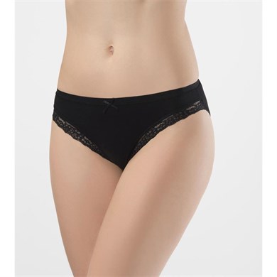 Türen 238 İkili Likralı Fistolu Bikini - Siyah