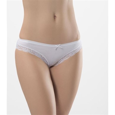 Türen 238 İkili Likralı Fistolu Bikini - Beyaz