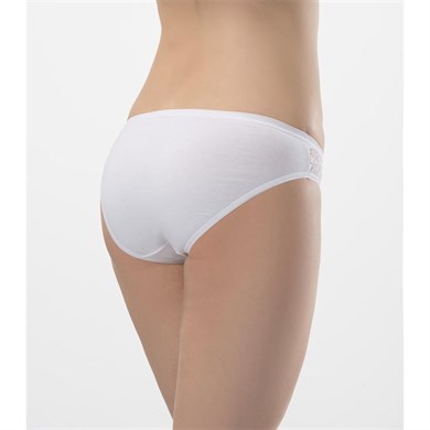 Türen 261 İkili Likralı Dantelli Bikini-BEYAZ
