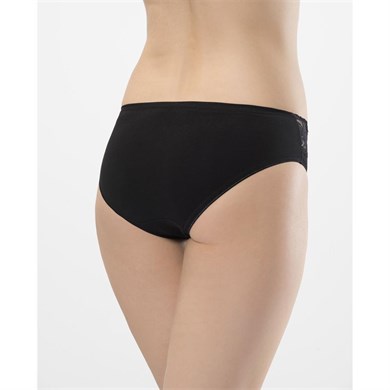 Türen 262 İkili Likralı Dantelli Bikini-SIYAH