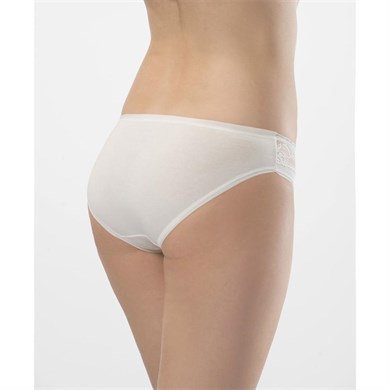 Türen 262 İkili Likralı Dantelli Bikini-Ekru