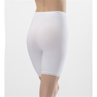 Türen 285 Dantelli Kısa Tayt-BEYAZ