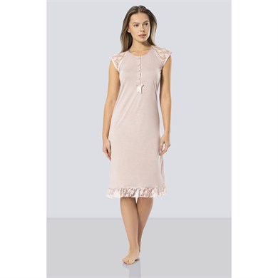 Türen 3123 Gecelik  - Pudra