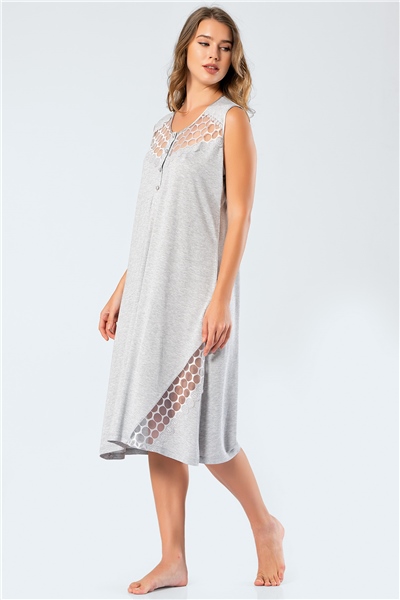 Türen 3124 Gecelik  - Gri