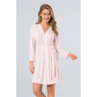 Türen 3164 Düz Sabahlık  - Pembe