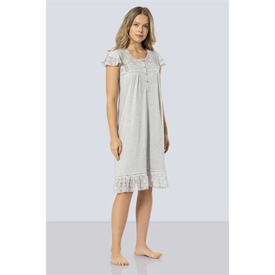 Türen 3284 Gecelik  - Gri