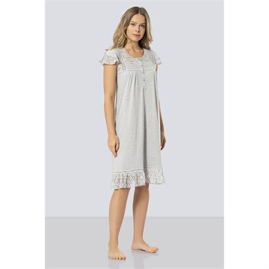 Türen 3284 Gecelik  - Gri