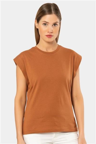 Türen 3401 Kadın Vatka Görünümlü T-shirt-Tarcın