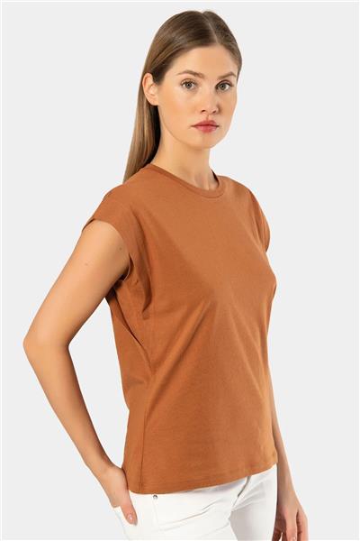 Türen 3401 Kadın Vatka Görünümlü T-shirt-Tarcın
