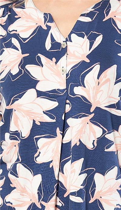 Türen 3606 Kadın Kısa Kollu Pijama Takımı-Lacivert