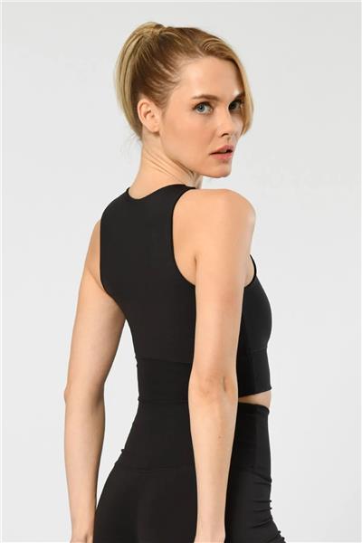 Türen 3701 Kadın Askılı Halter Yaka Sporcu Büstiyer-Siyah