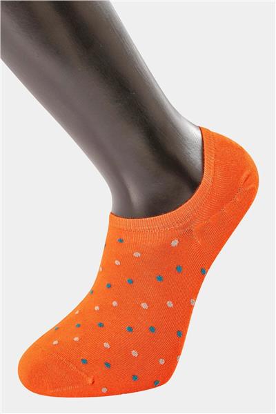 Türen 9005 Erkek Puanlı Sneakers Çorap 6lı Paket-Turuncu
