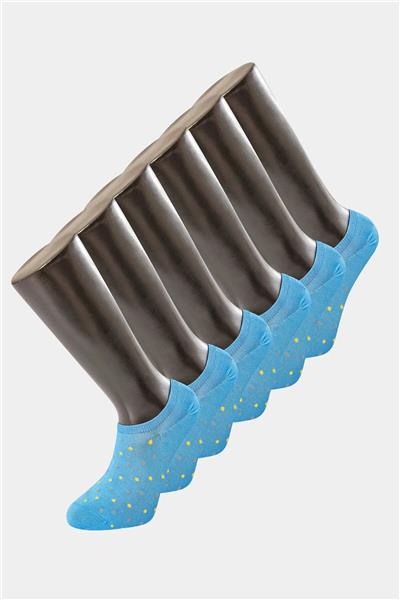 Türen 9005 Erkek Puanlı Sneakers Çorap 6lı Paket-Mavi