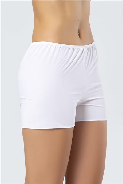 Türen 904 Kadın Jüpon Mikro Şort -Beyaz