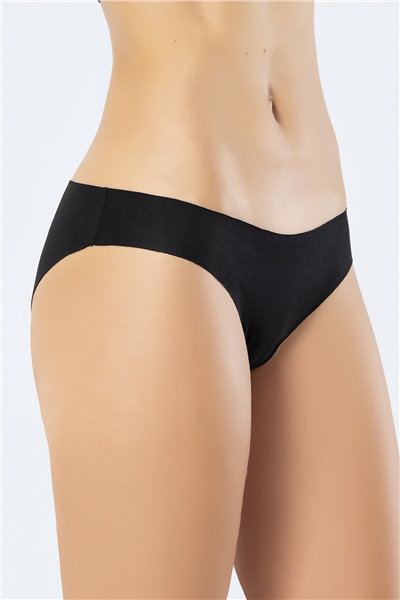 Türen 907 Kadın Lazer Kesim Pamuk Bikini Külot-Siyah