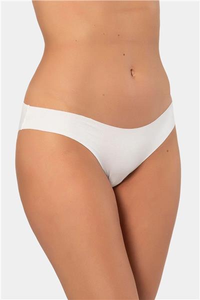 Türen 907 Kadın Lazer Kesim Pamuklu Bikini Külot-Beyaz