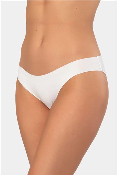 Türen 907 Kadın Lazer Kesim Pamuklu Bikini Külot-Beyaz