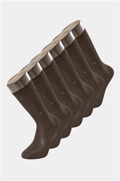 Türen 9101 Erkek Bamboo Düz Soket Çorap 6lı Paket-Siyah