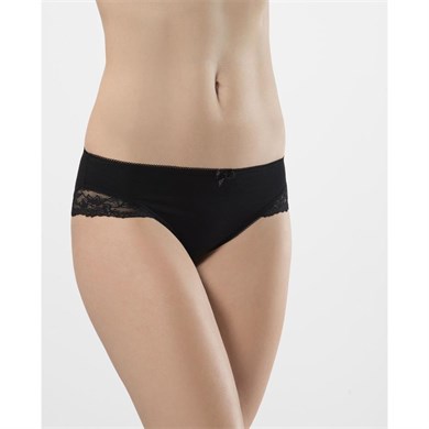 Türen 959 İkili Likralı Dantelli Bikini-SIYAH