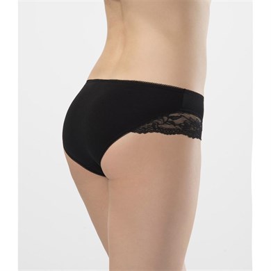 Türen 959 İkili Likralı Dantelli Bikini-SIYAH