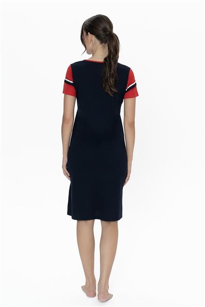 U.s Polo Assn. 20009 Kadın Kısa Kollu V Yaka Rahat Ev Giyim-Lacivert