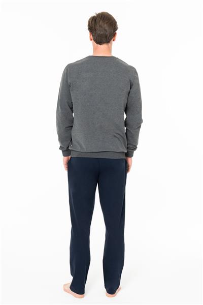 U.s Polo Assn. 18925 Erkek Uzun Kollu Bisiklet Yaka Rahat Ev Giyim-Antrasitmelanj