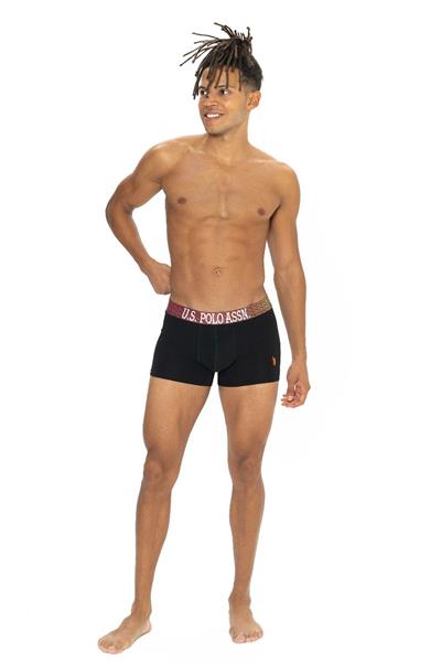 U.s Polo Assn. 80571 Erkek Pamuklu 3lü Boxer-Siyah&Grimelanj&Lacivert
