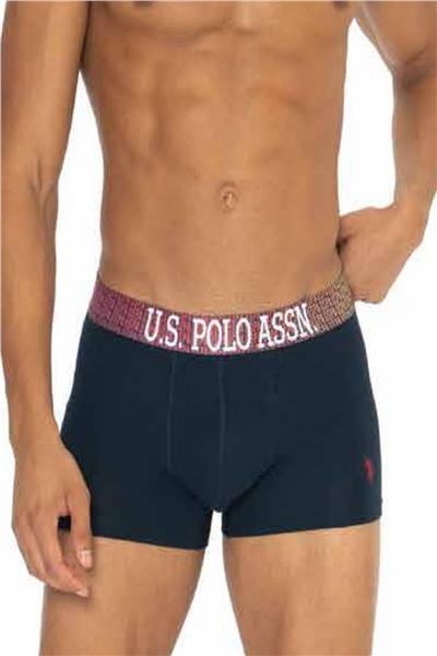 U.s Polo Assn. 80571 Erkek Pamuklu 3lü Boxer-Siyah&Grimelanj&Lacivert