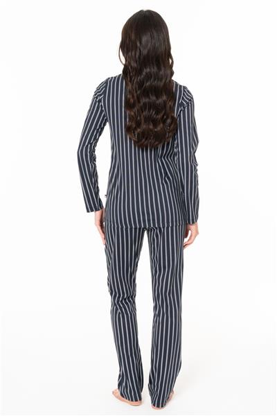 U.s Polo Assn. 20138 Kadın Uzun Kollu Gömlek Pijama Takım-Lacivert