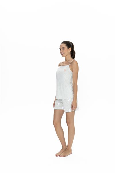 U.s Polo Assn. 20076 Kadın İp Askılı Şortlu Pijama Takım-Karmelanj