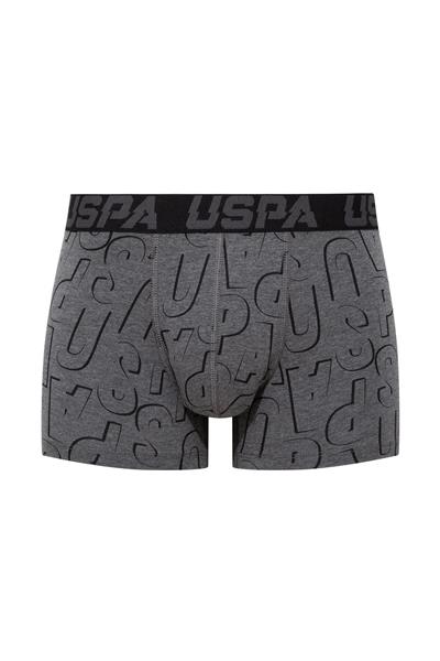 U.s Polo Assn. 80496 Erkek Pamuklu 3lü Boxer-Siyah&Antrasit&Baskılı
