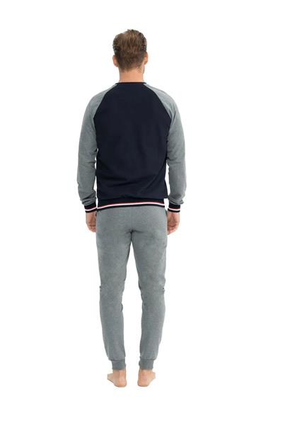 U.s Polo Assn. 18812 Erkek Uzun Kollu Yuvarlak Yaka Paçası Lastikli Rahat Ev Giyim-Antrasitmelanj