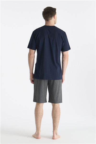 U.s Polo Assn. 19005 Erkek Kısa Kollu Şortlu Pijama Takımı-Lacivert