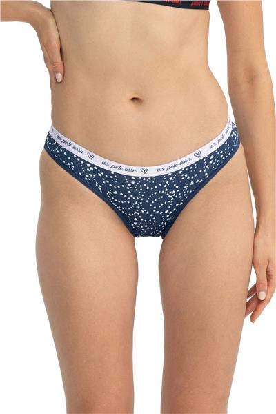 U.s Polo Assn. 66430 Kadın Karışık Desen Pamuklu 3lü Slip Külot-Lila